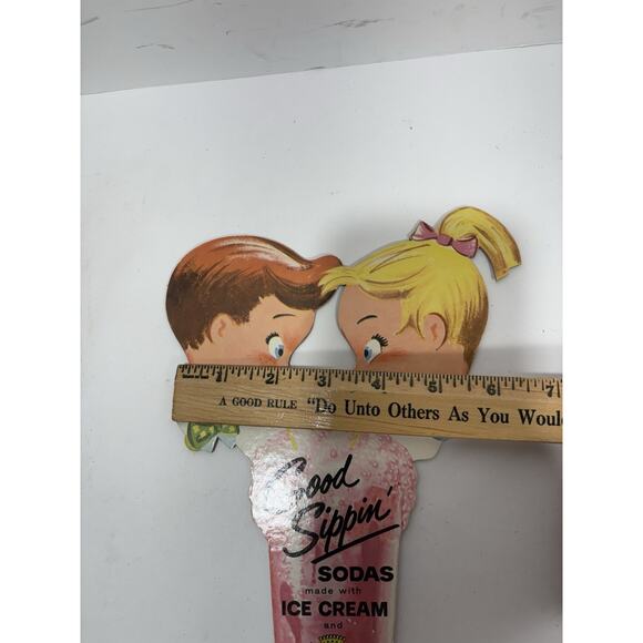 Soda Shop Display Sign Good Sippin' Sodas w/Ice Cream CANADA DRY 1950/60s Lot 3 - Picture 5 of 5
